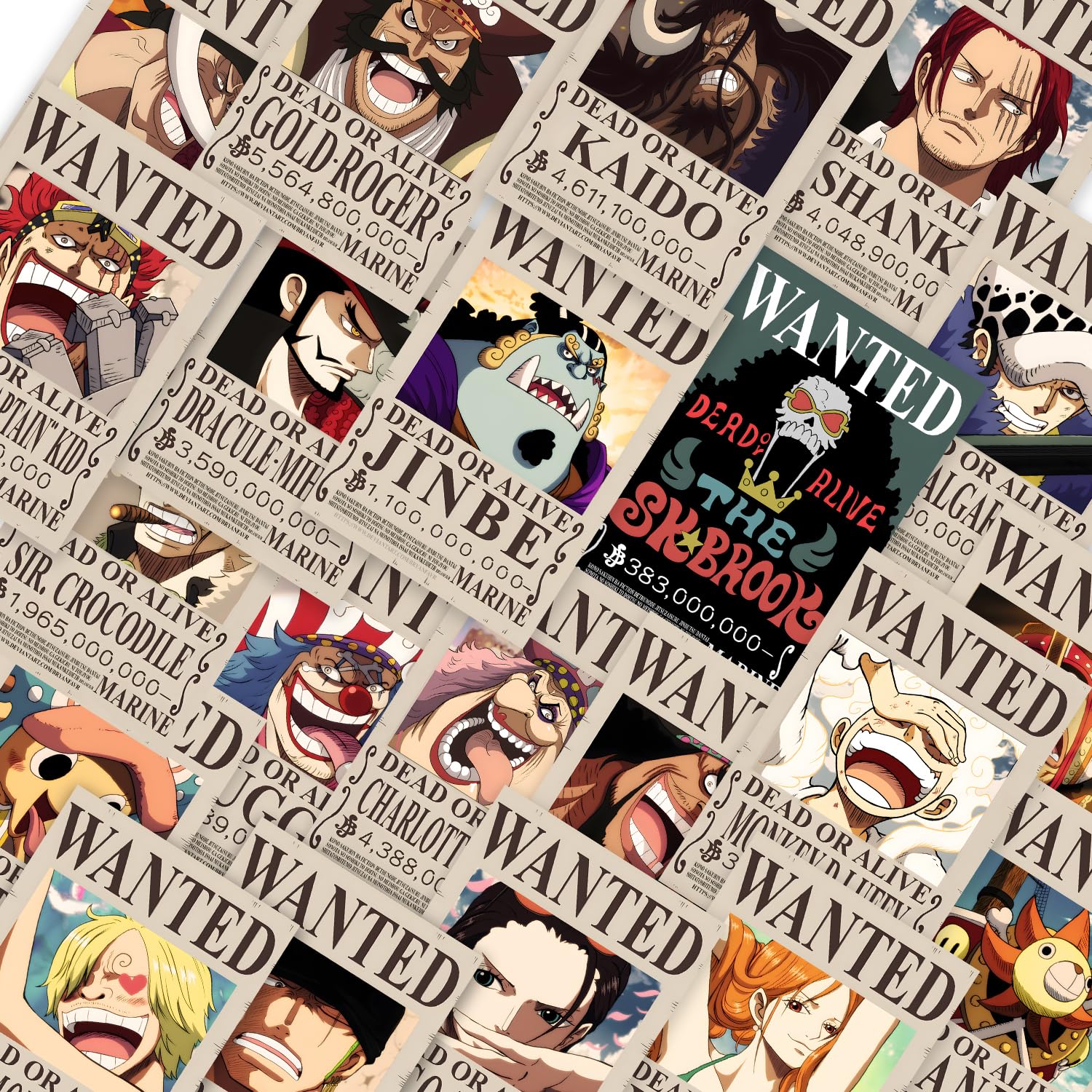 ZENDEN STORE 21PCS One Piece Wanted Posters Set – 4x6 Inch New
